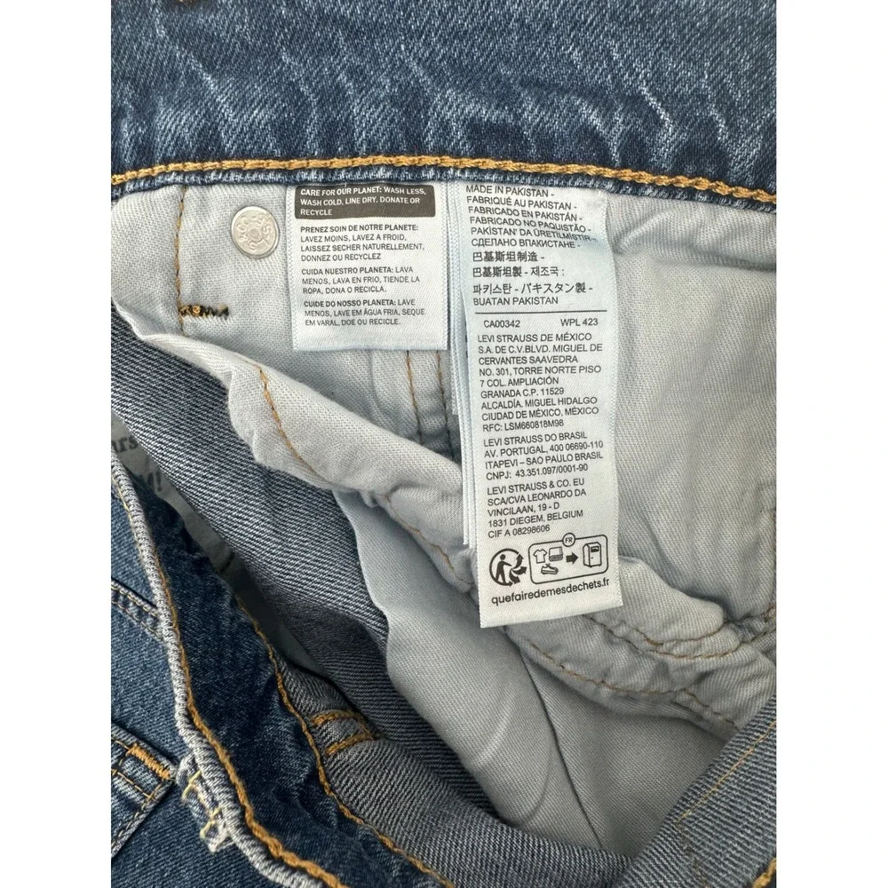 Levi's 505 Regular Fit Mens Blue Straight Leg Denim Jeans 34x30 00505-2958